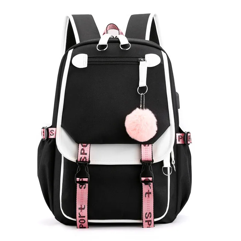 Men's Thermal Transfer Oxford Cloth Trendy Large Backpacks