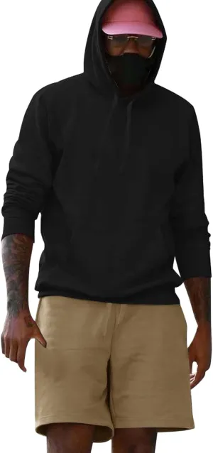 Mens Tracksuit 2 Piece Outfit Casual Hoodie Shorts Jogger Set Plus Size Casual Athletic Workout Sweatshirt Sweatsuits