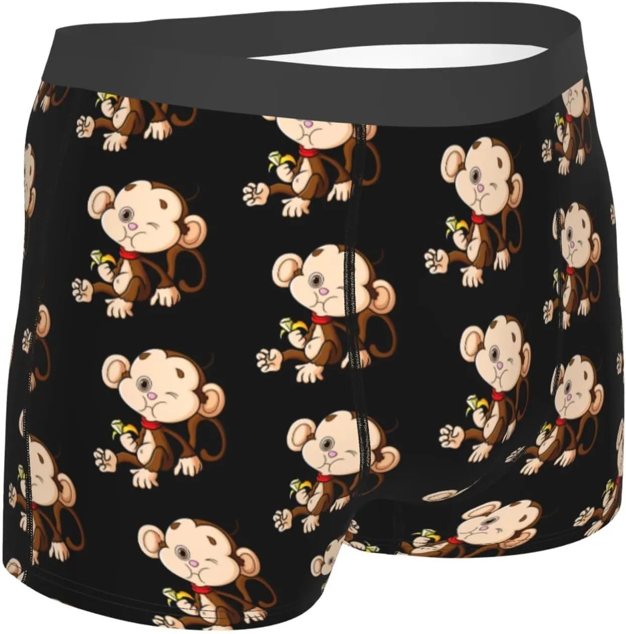 Mens Underwear Naughty Monkey Men's Boxer Briefs Moisture-Wicking Breathable Boxers