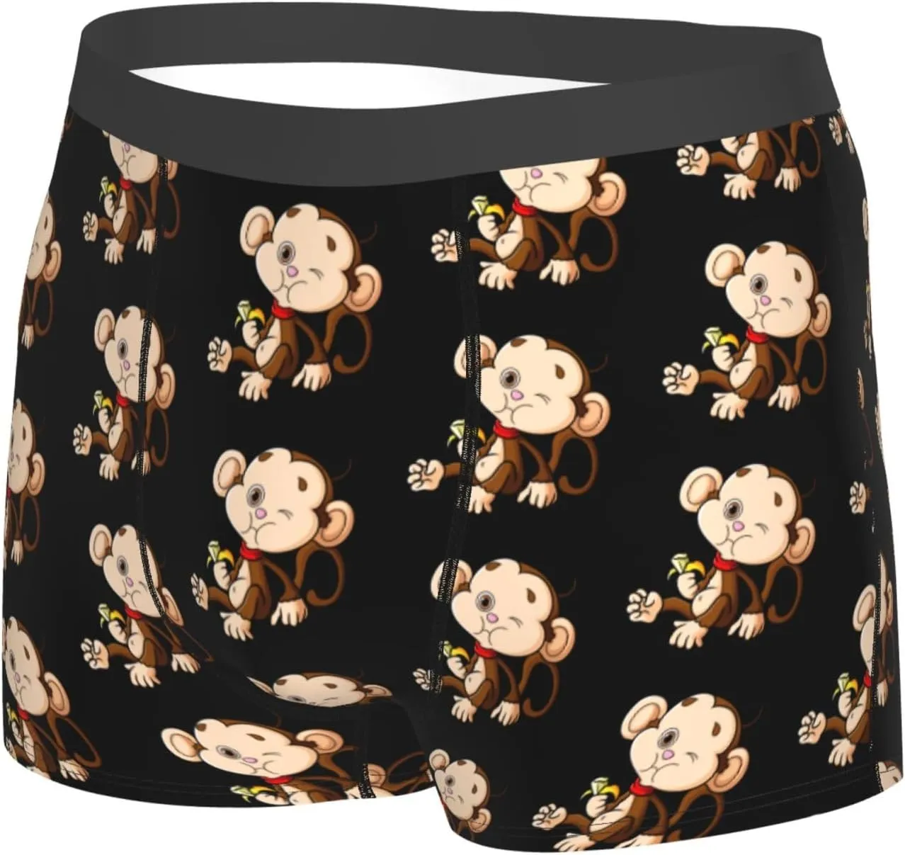 Mens Underwear Naughty Monkey Men's Boxer Briefs Moisture-Wicking Breathable Boxers