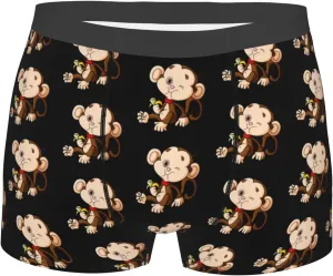 Mens Underwear Naughty Monkey Men's Boxer Briefs Moisture-Wicking Breathable Boxers