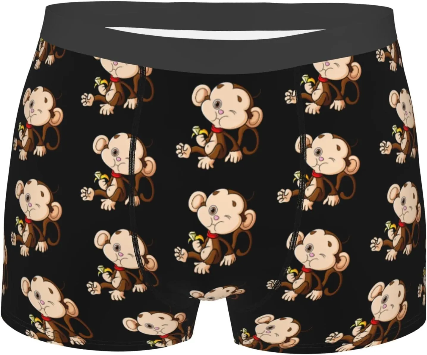 Mens Underwear Naughty Monkey Men's Boxer Briefs Moisture-Wicking Breathable Boxers