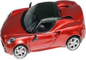 Metal Car Model 1:18 for Alfa Romeo 4C Spider Collection Car Model Miniature Die-cast Vehicle Souvenirs Die Cast Vehicles