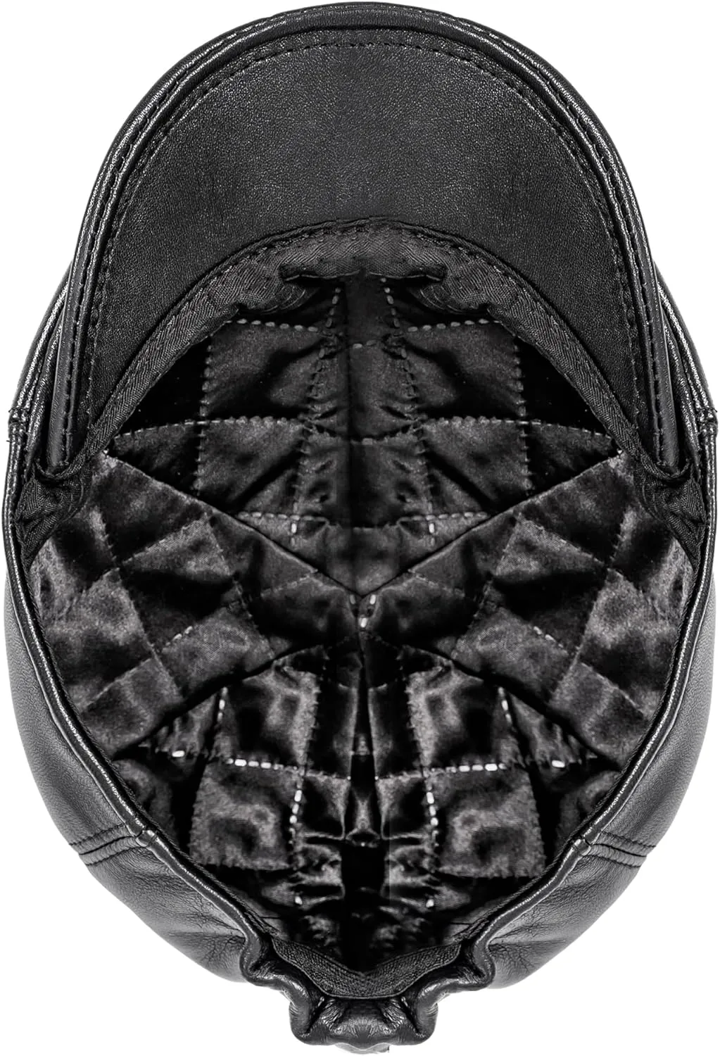 METELLINO, Genuine Sheepskin Leather 6 Panel Ivy Caps, Newboy Cap, Men's