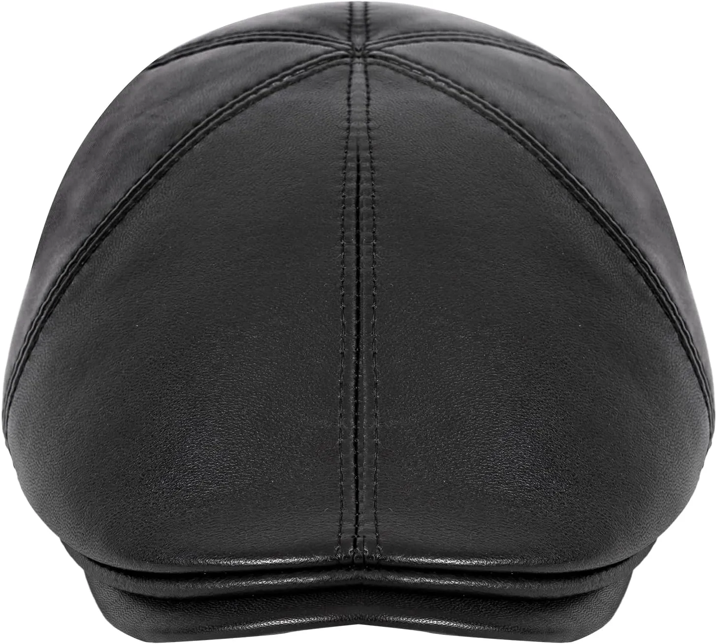 METELLINO, Genuine Sheepskin Leather 6 Panel Ivy Caps, Newboy Cap, Men's
