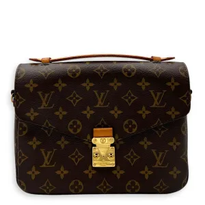 Metis Crossbody Bag Brown in Monogram Coated Canvas, Gold hardware