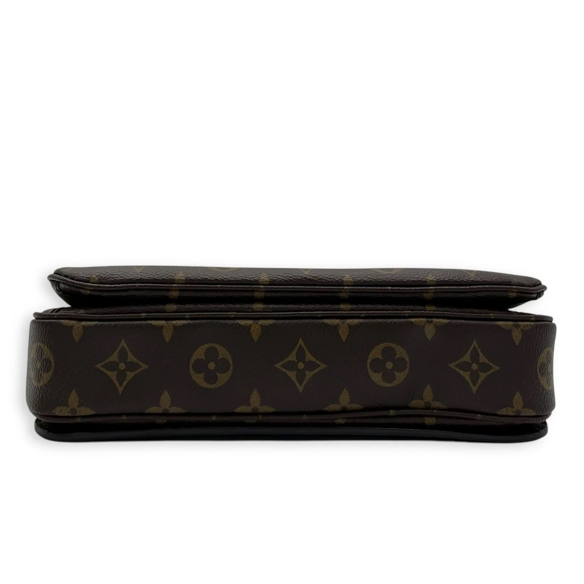 Metis Crossbody Bag Brown in Monogram Coated Canvas, Gold hardware