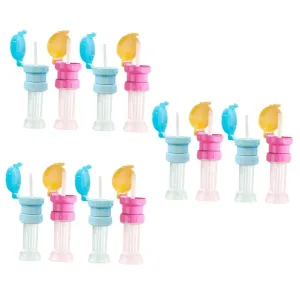 Mikikit 3sets Children's Water Bottle Adapter Straw Toddler Water Bottle Cap with Straw 4pcs*3
