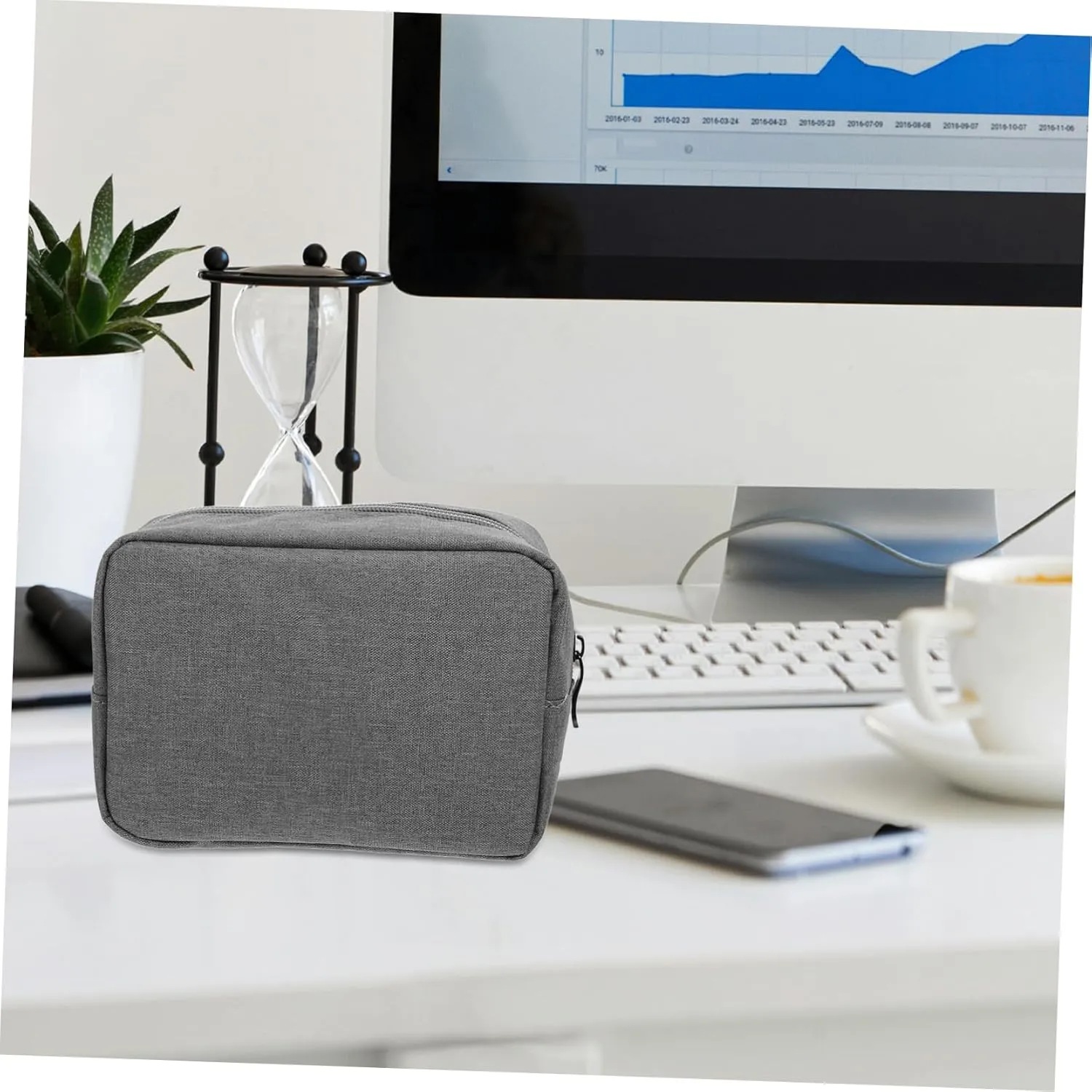 Mipcase 5pcs Oxford Cloth Earphone Bag Zipper Cable Organizer Sturdy Storage Case for Travel Outdoor Use