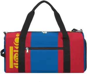Mongolia Flag Sports Duffle Bag for Boys Girls with Shoe Compartment Overnight