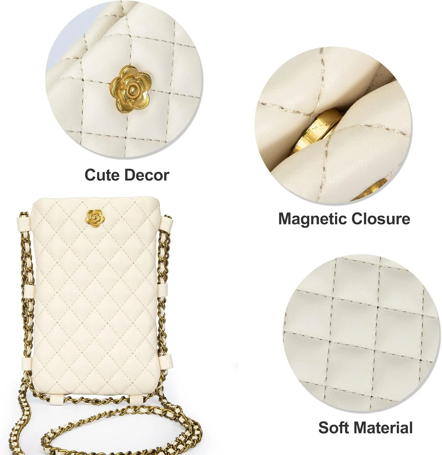 Montana West Quilted Small Crossbody Bags for Women Trendy Cell Phone Purse