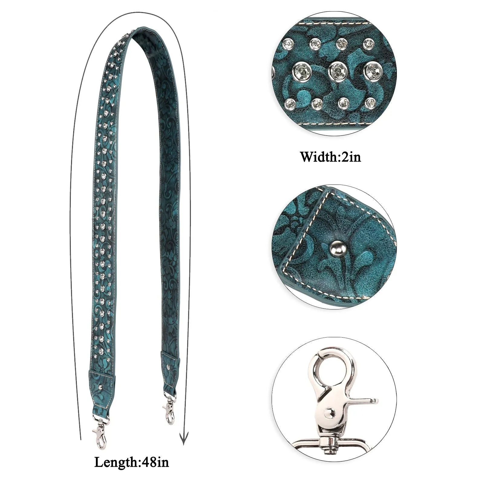 Montana West Western Bling Bling Guitar Style Crossbody Strap