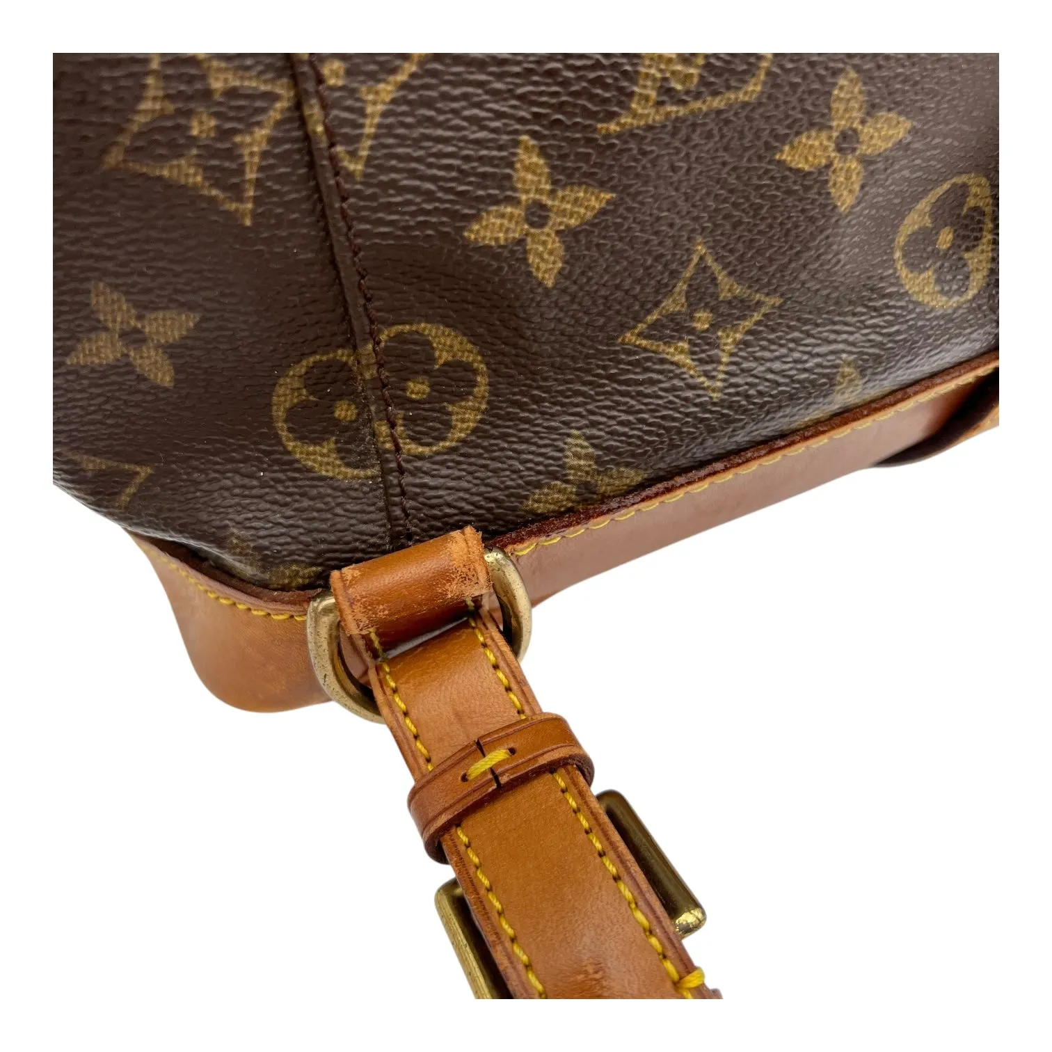 Montsouris Backpack Brown in Monogram Coated Canvas, Gold hardware