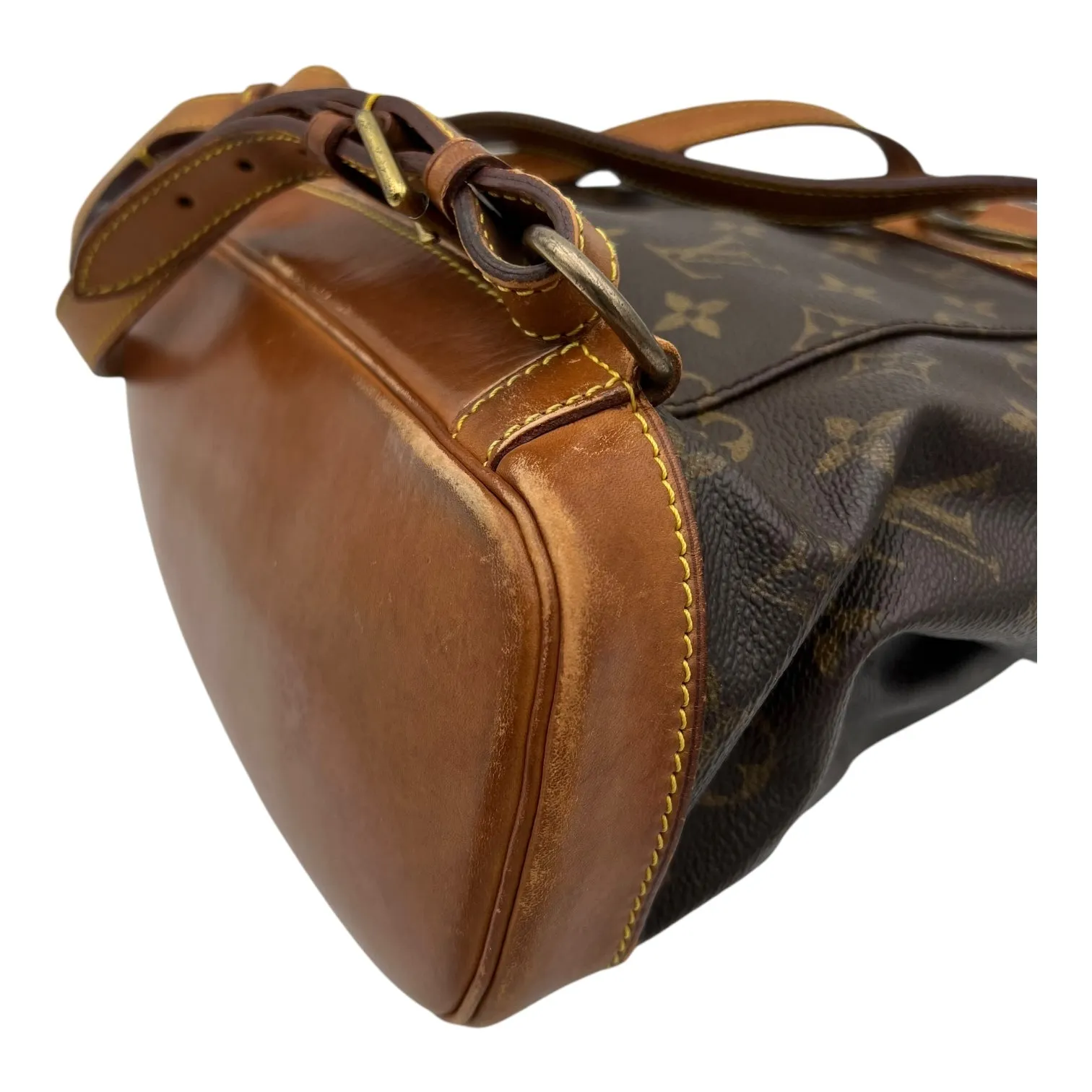 Montsouris Backpack Brown in Monogram Coated Canvas, Gold hardware