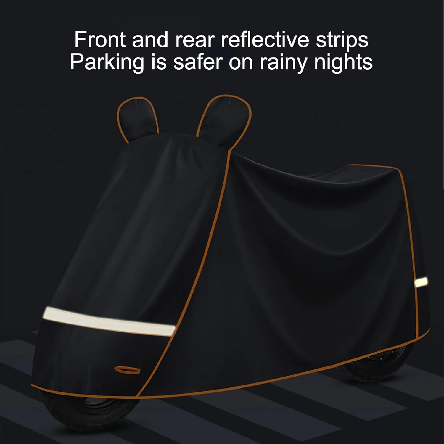 Motorcycle Cover, Outdoor and Indoor Dustproof, Windproof and UV-Proof Electric/Motorcycle Cover, Lock Holes and Storage Bag, with Night Reflective(Pink,227cm/89.3in)