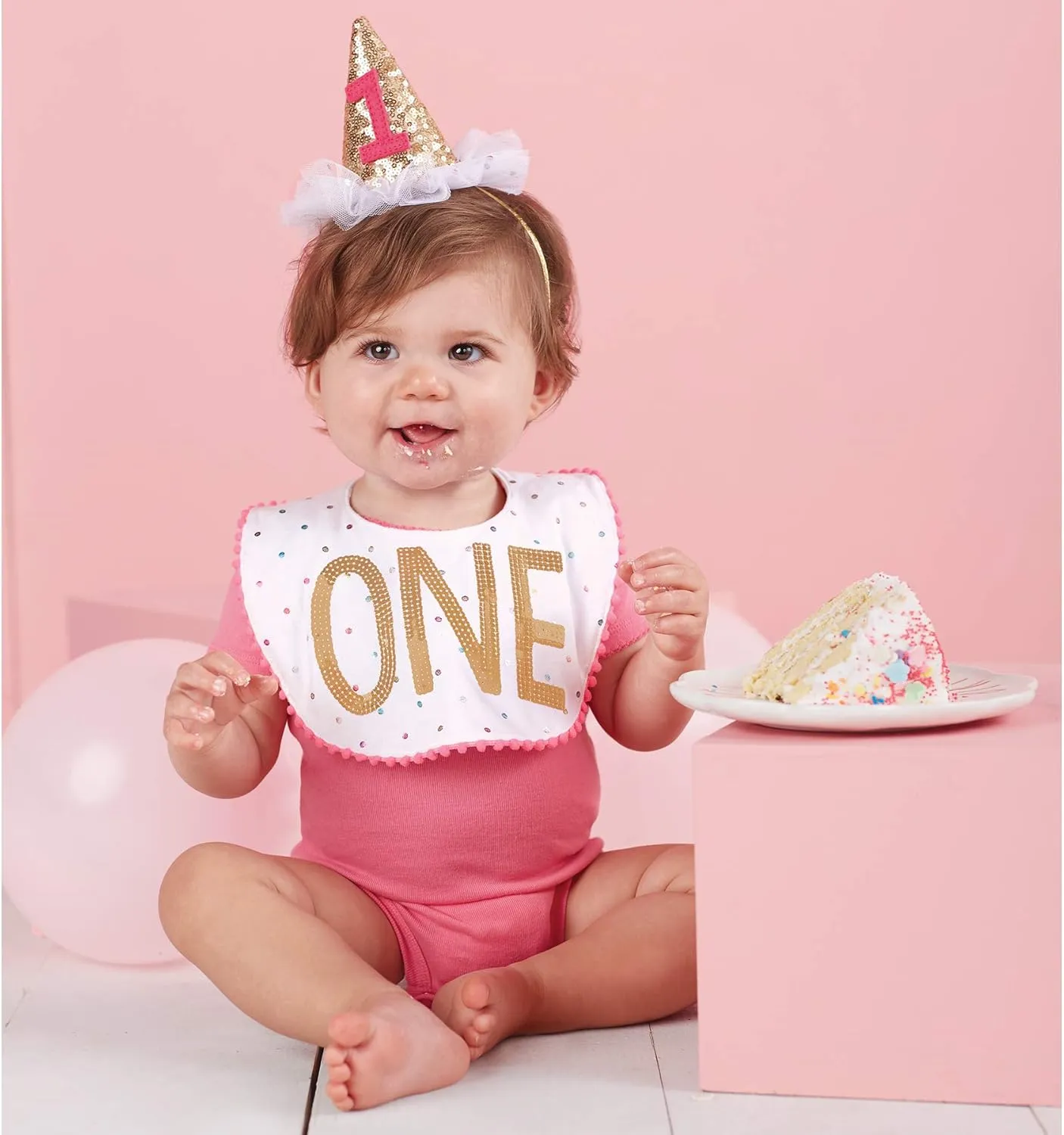 Mud Pie Baby Boys First Birthday Cake Smashing Set, Multi, One Size