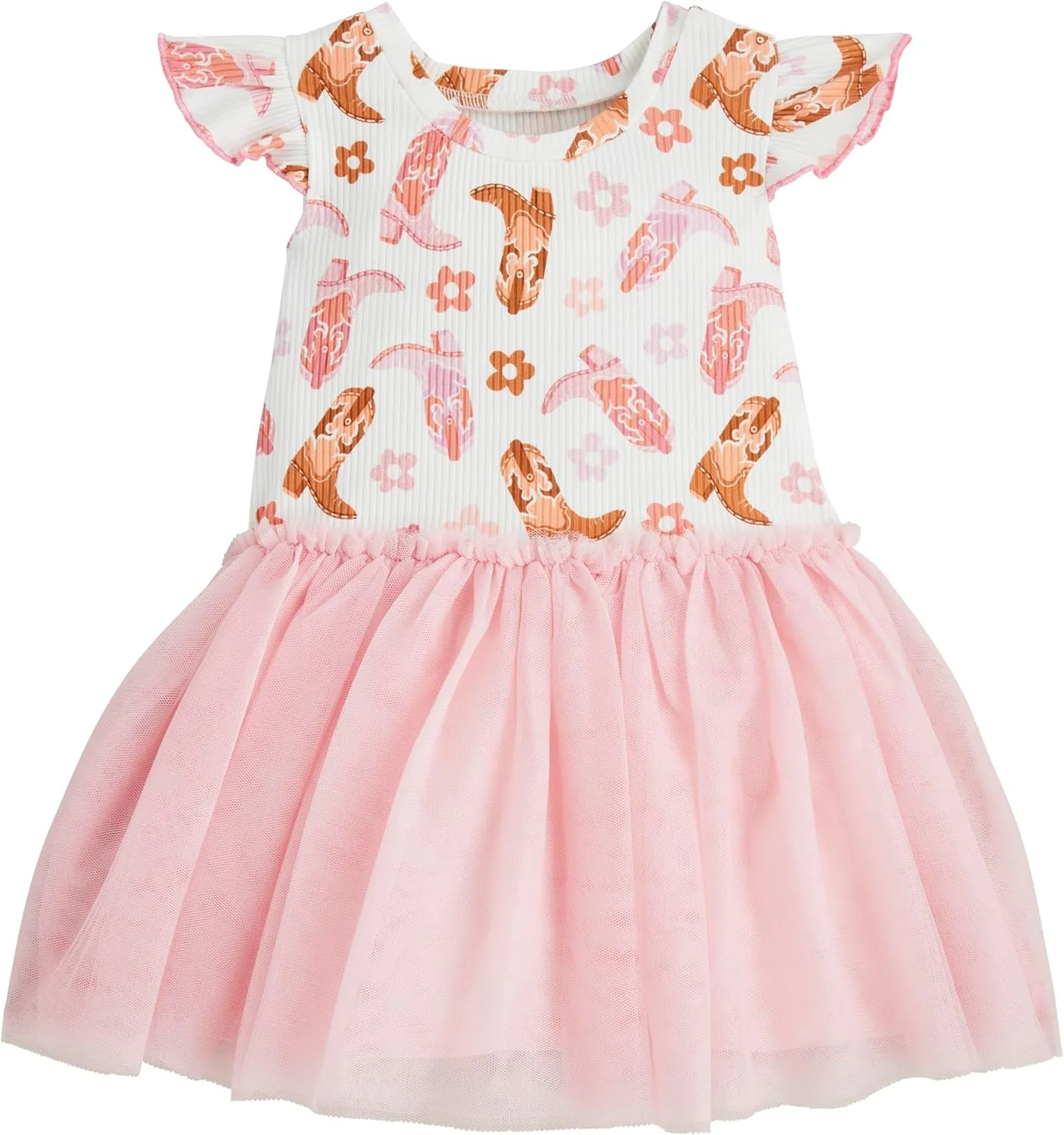 Mud Pie Baby Girls Children's Cowboy Print Tutu Dress