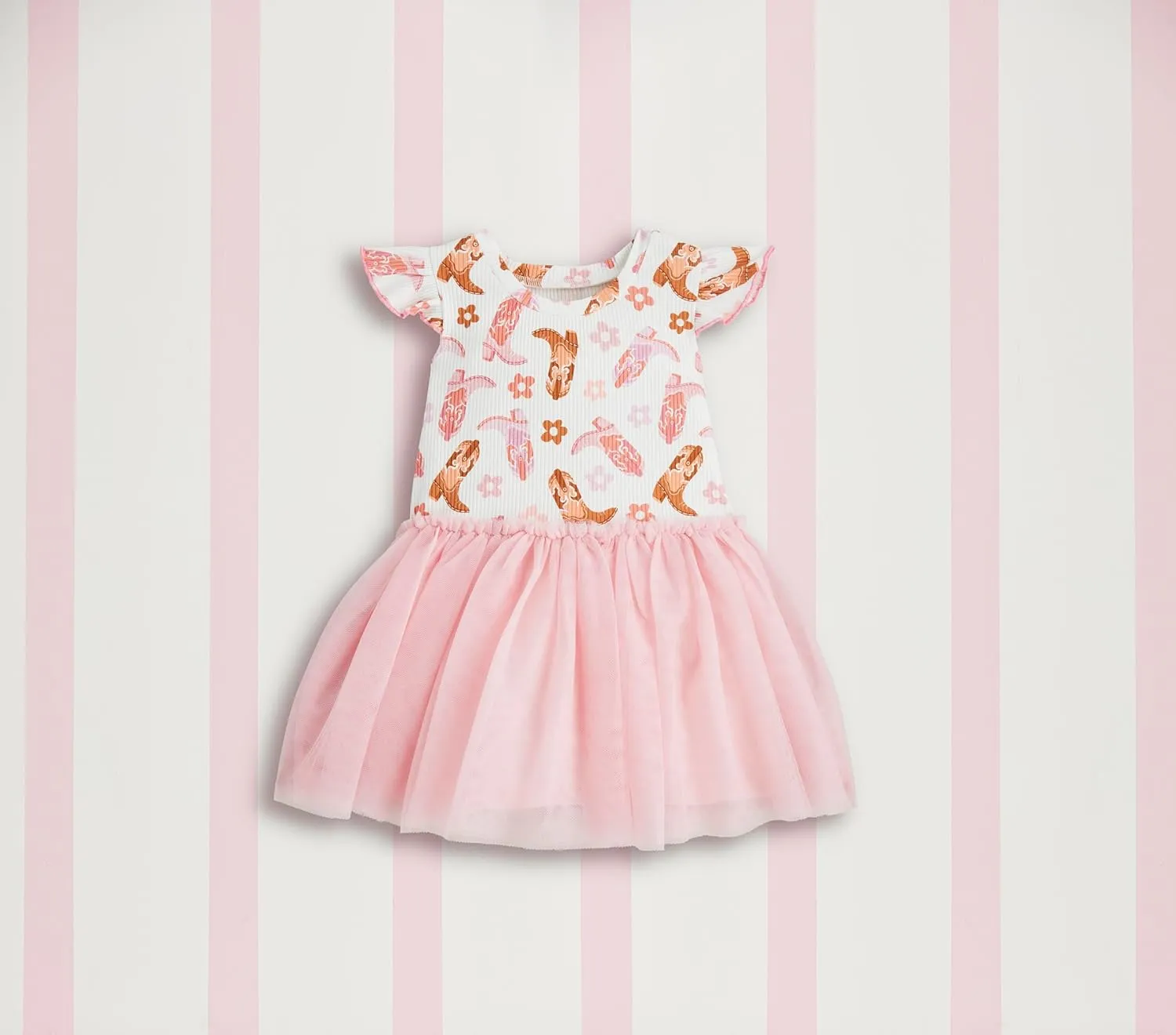 Mud Pie Baby Girls Children's Cowboy Print Tutu Dress