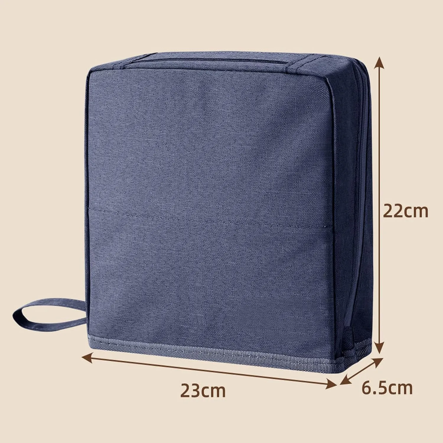 Multi-purpose Large Capacity Oxford Cloth Standing Makeup Bag, Portable Toiletry Bag, Waterproof Makeup Organizer with Compartments (Beige)