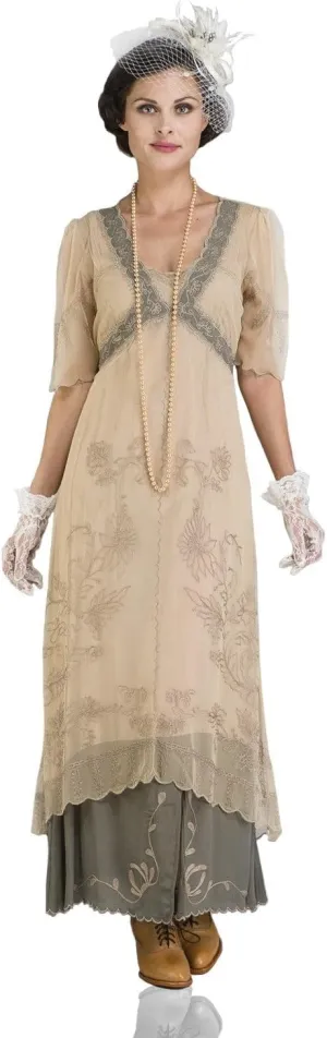 Nataya 40007 Women's 1920s Vintage Style Wedding Party Dress in Sage