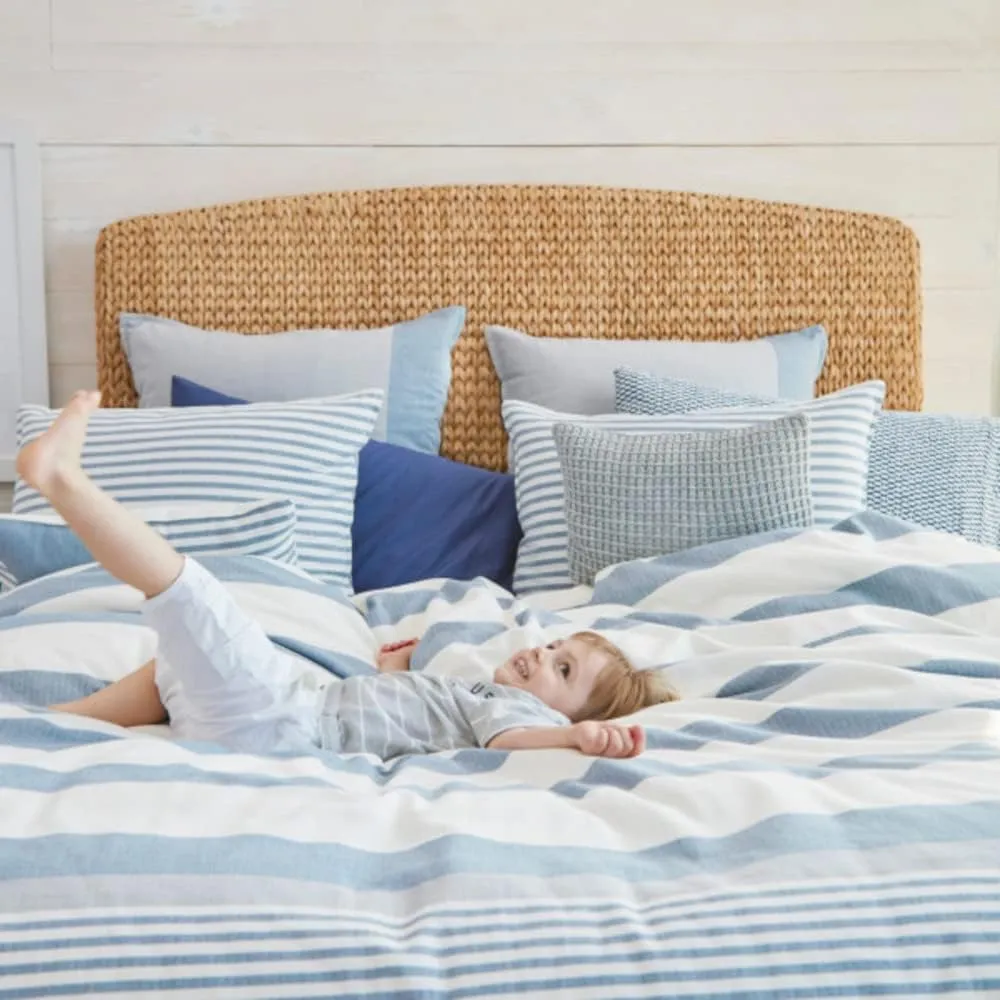 Nautica - King Comforter Set, Reversible Cotton Bedding with Matching Shams, Medium-Weight, Oeko-Tex Certified (Fairwater Blue)