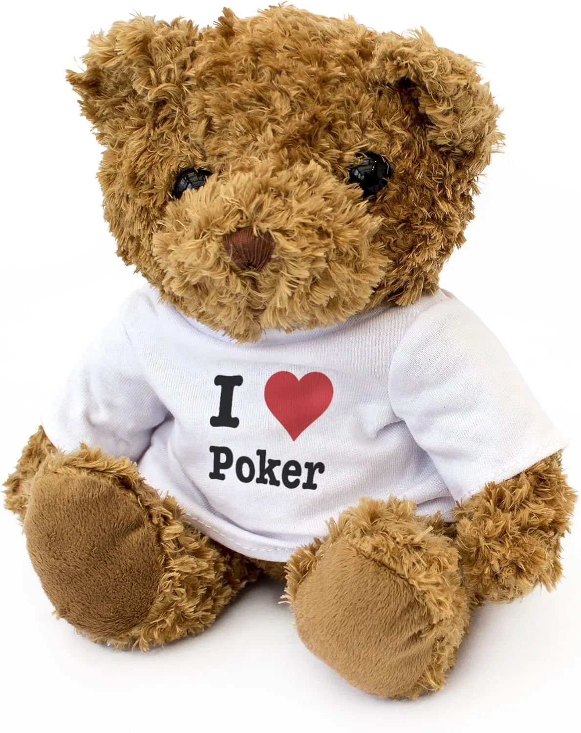 New - I Love Poker - Teddy Bear - Cute and Cuddly - Gift Present Birthday Xmas