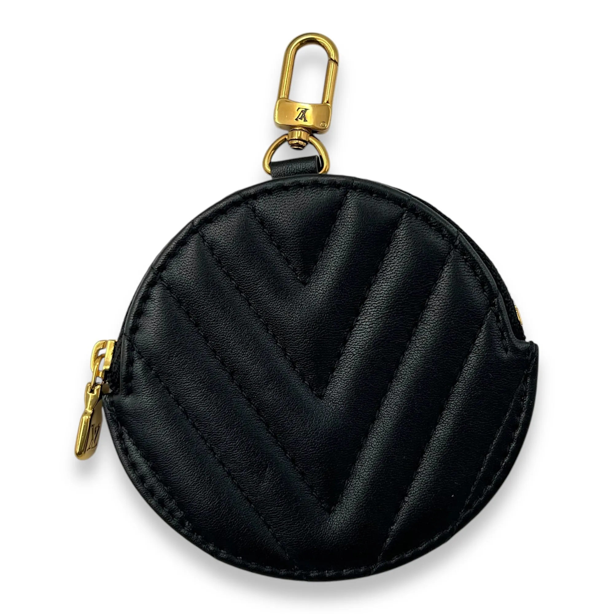New Wave Crossbody Bag Black in Calfskin, Gold hardware