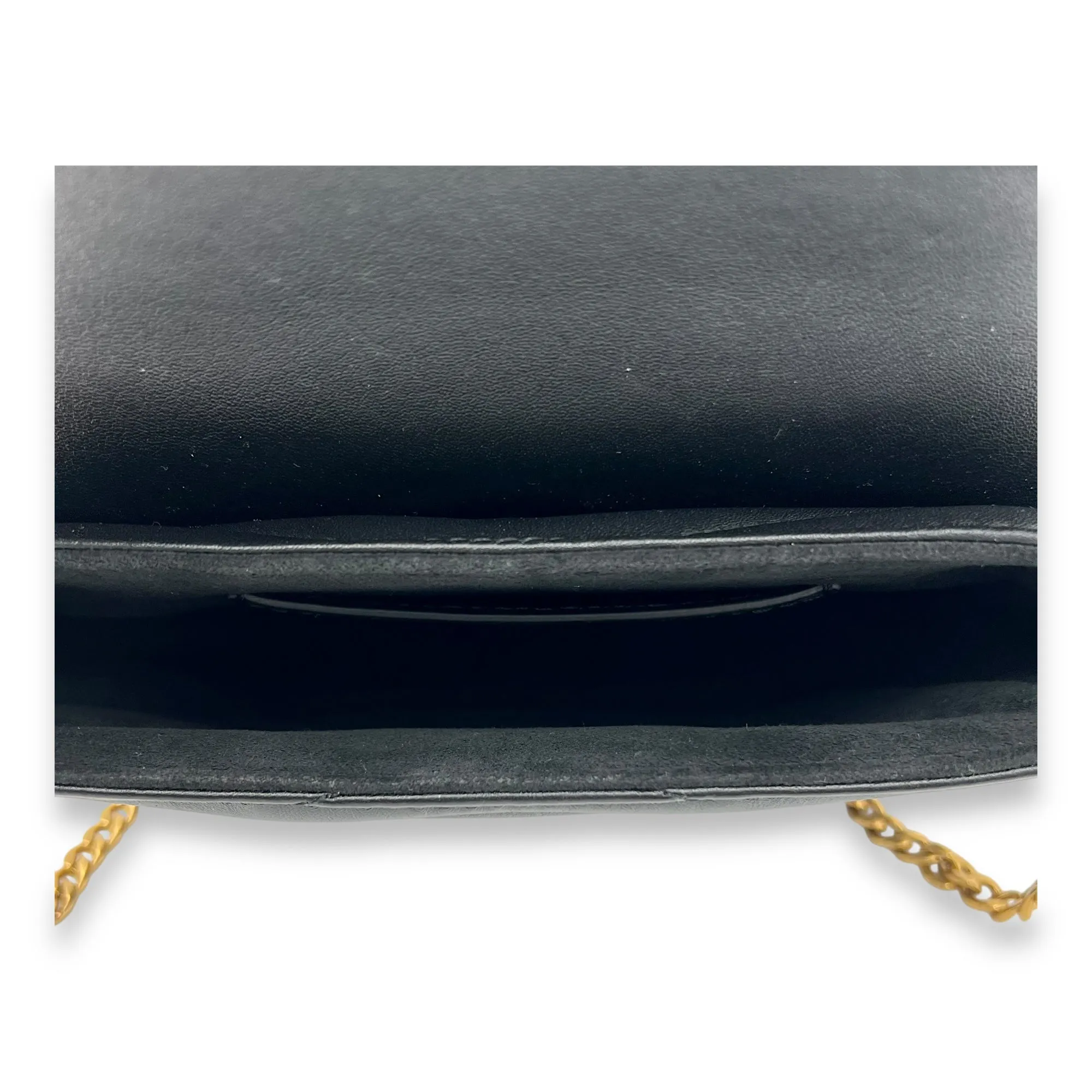 New Wave Crossbody Bag Black in Calfskin, Gold hardware