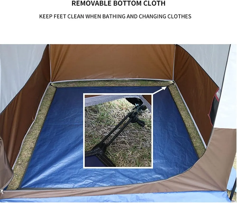 NIEH Extra Wide Privacy Shower Tent Outdoor Toilet Dressing/Changing Room Portable Shelter Tent with Carrying Bag for Camping Hiking Beach Bathroom, Easy Set Up, 160X160X240CM, Green