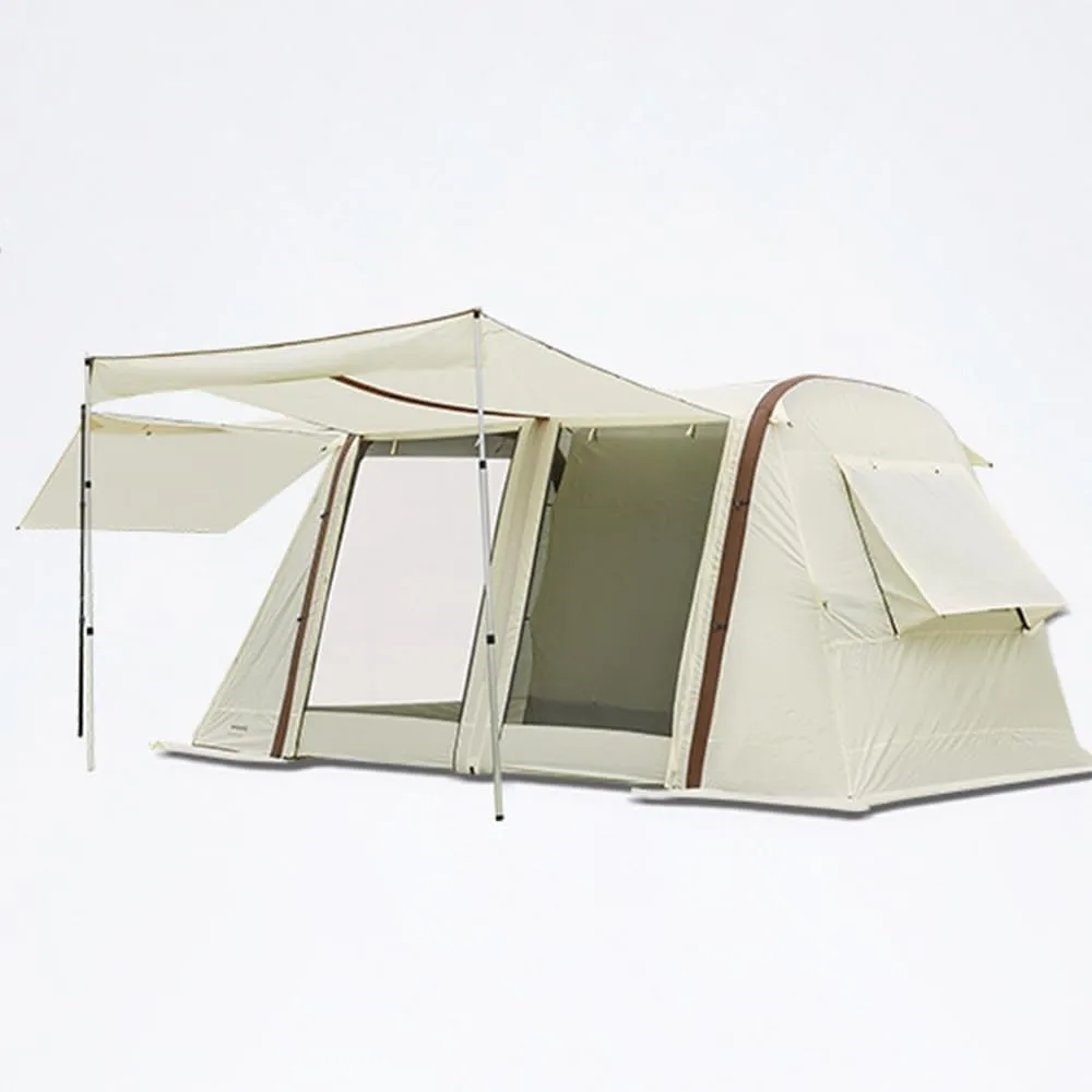 NIEH Inflatable Glamping Tent Outdoor Blow up Tent Inflatable Camping Tent 5-8 People Rain Coating Three Sides Vented Quick Set up