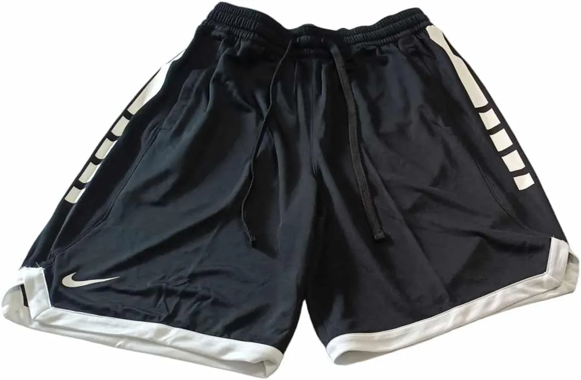 Nike Men's Dri-Fit Elite Stripe Basketball Shorts L Black