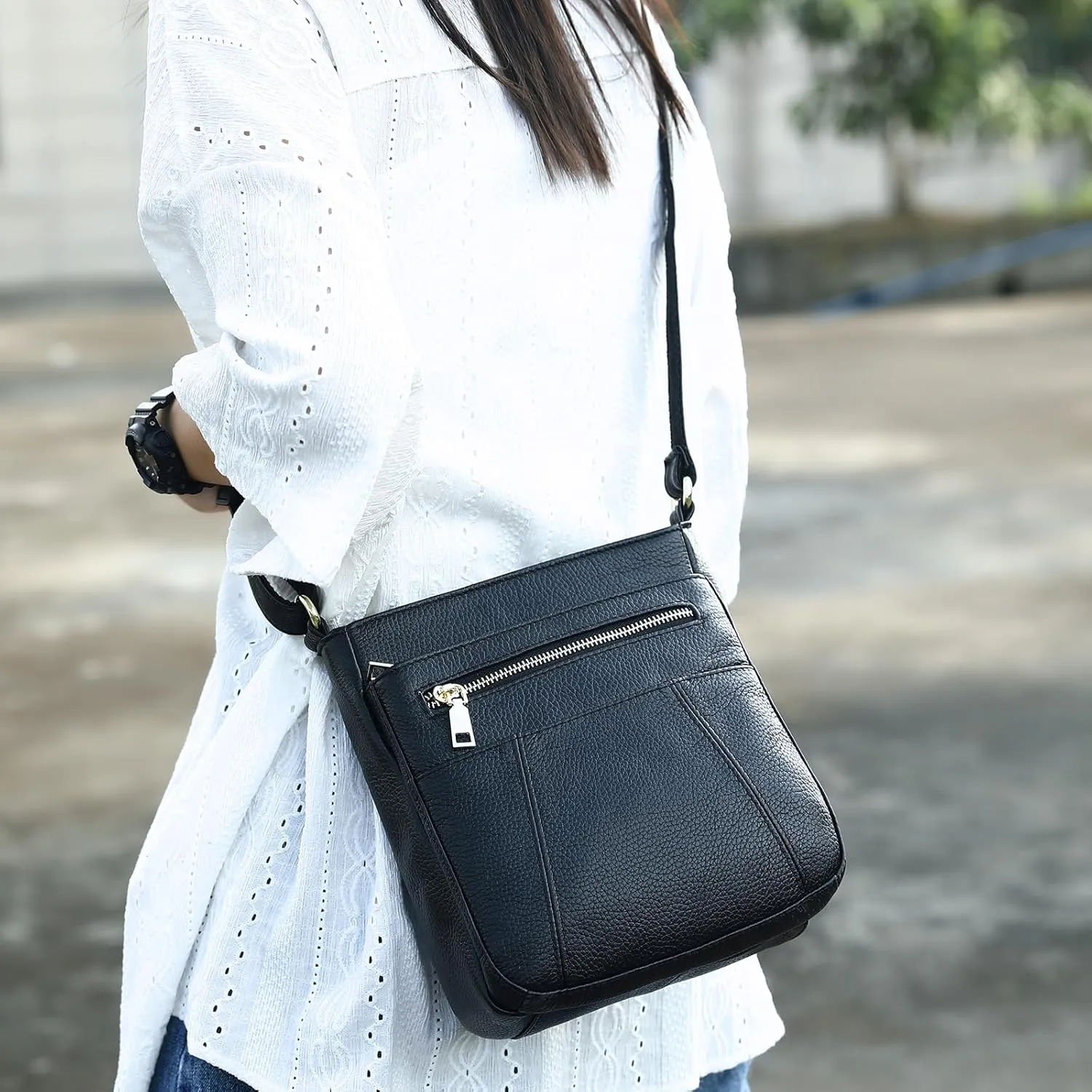 NIUCUNZH Genuine Leather Crossbody Bags Womens Lightweight Shoulder Purse ladies Small Hobo Handbag