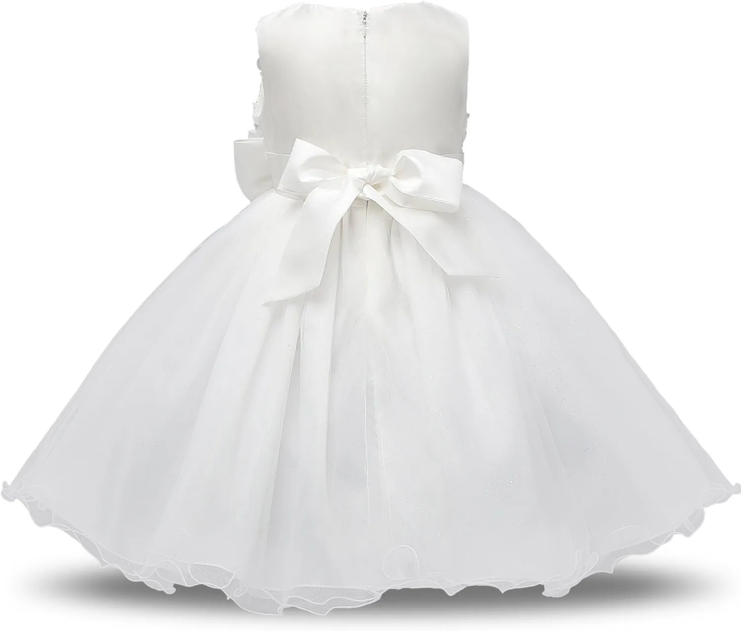 NNJXD Girl Sleeveless Lace 3D Flower Tutu Holiday Princess Dresses