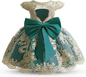 NNJXD Girls' Tulle Flower Princess Wedding Dress for Toddler and Baby Girl