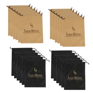 Non Woven Shoe Bag Pack Of  24 Black & Beige Plain