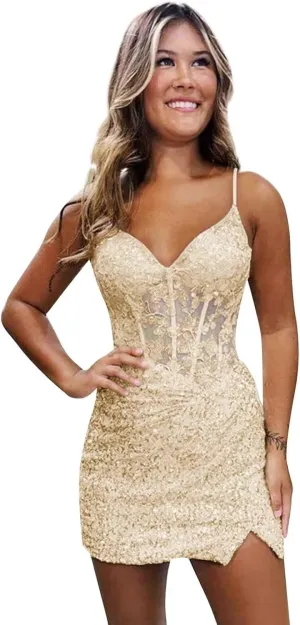 Noras dress Sweetheart Homecoming Dress Mini Spaghetti Straps Sequin Applique Cocktail Party Dresses for Teens NO158
