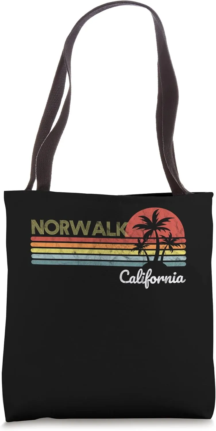 Norwalk, CA California visitor native tourist 70s 80s style Tote Bag