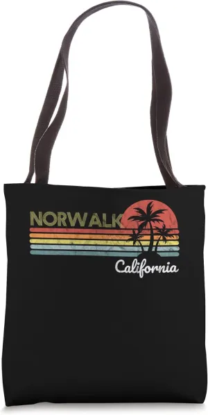 Norwalk, CA California visitor native tourist 70s 80s style Tote Bag