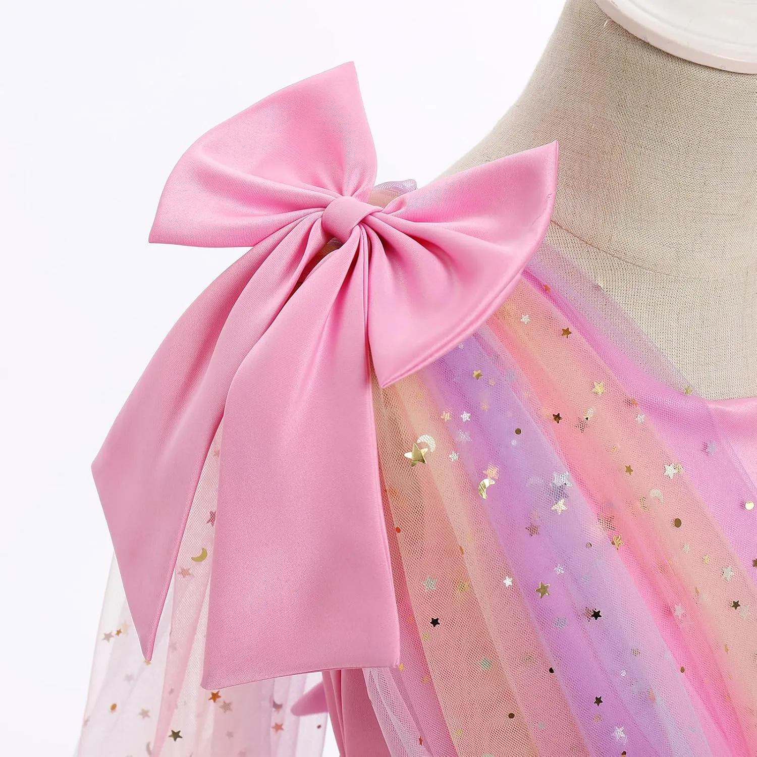 OBEEII Toddler Baby Girls Pageant Dress Sequins Heart Tulle Tutu Dress Flower Wedding Princess Birthday Party Prom Gown