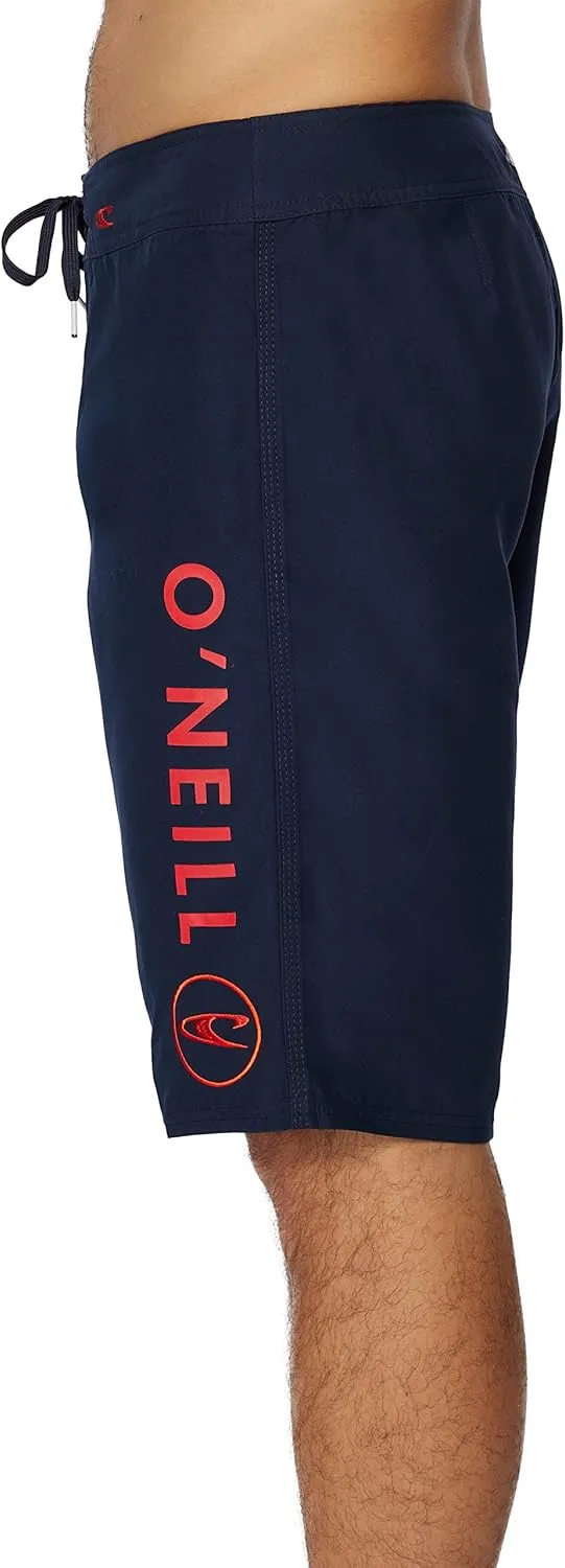 O'NEILL Men's 21 Inch Solid Boardshorts-Water Resistant Swim Trunks for Men with Quick Dry Stretch Fabric and Pockets