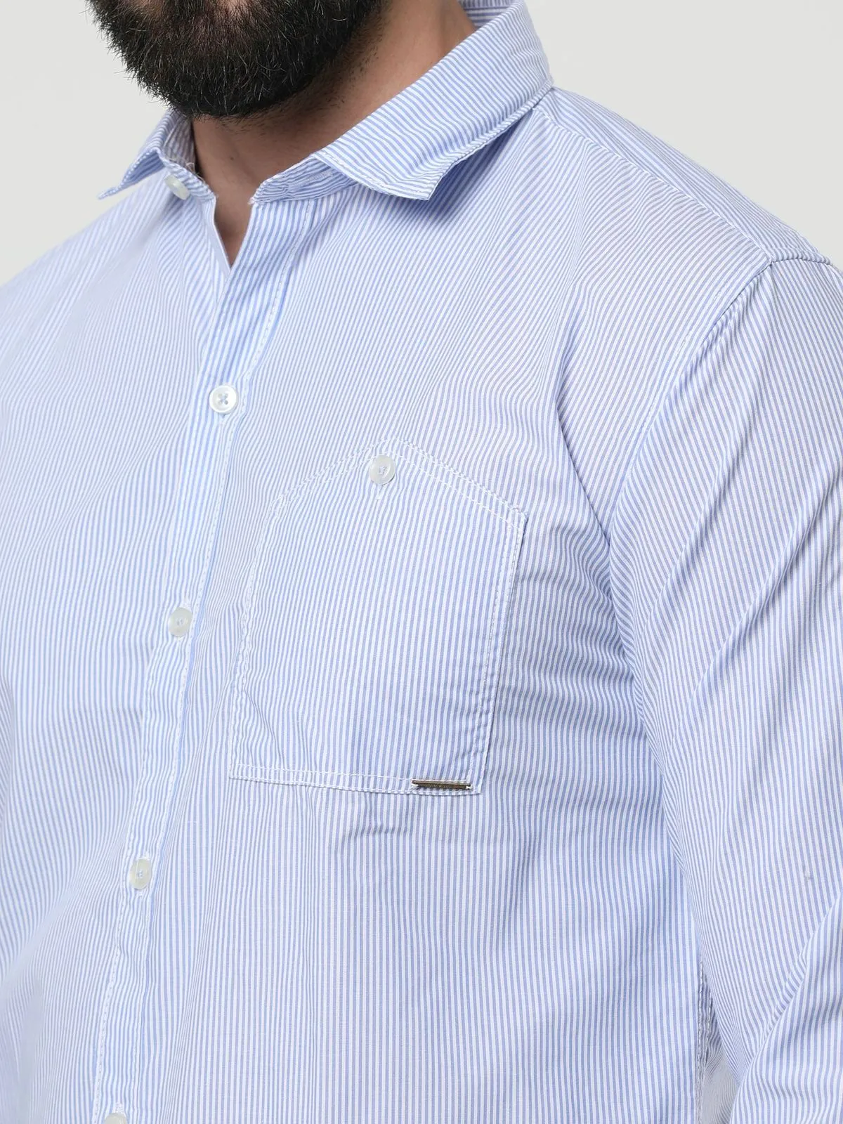 Onfire Fancy Designer Sky Blue Shirt - A2059A