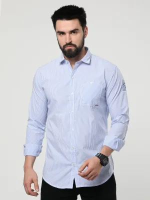 Onfire Fancy Designer Sky Blue Shirt - A2059A