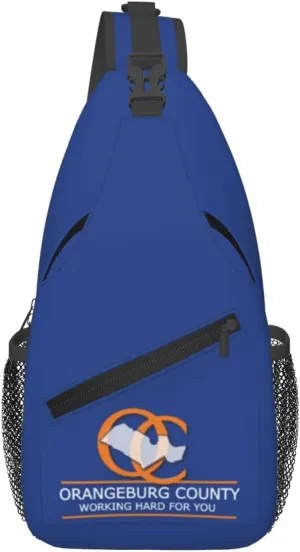 Orangeburg County Flag Crossbody Bags For Women Men Chest Backpack Gym Shoulder Bag Travel Outdoor Sports Casual Crossbody Bags