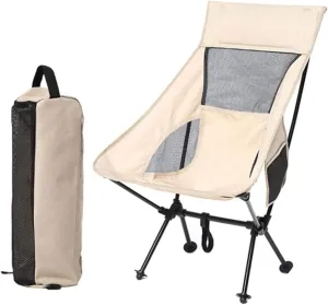 Outdoor Chair Folding Camping Portable Lightweight Camp Chairs with Pillow Backpacking Compact for Hiking Travel Picnic Foldable