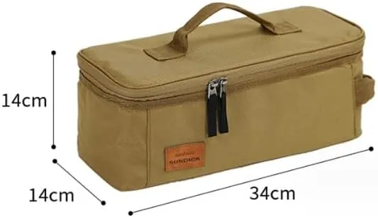Outdoor cooking utensils and tableware sets, anti-collision picnic bag storage bag, picnic tote bag, ice bag, small size (black)