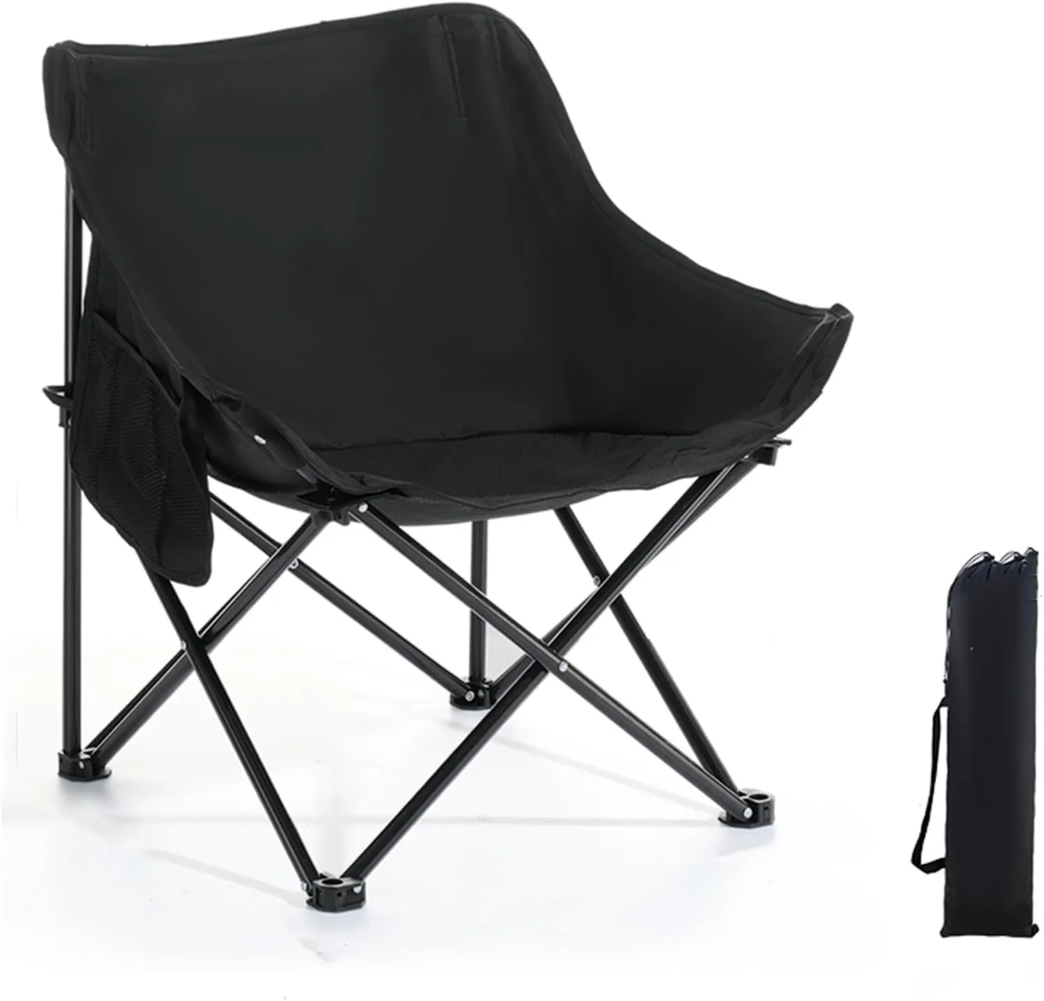 Outdoor Folding Chair, Camping Chair Portable Carbon Steel Alloy High-Density Oxford Cloth Material Recliner Suitable for Various Outdoor Activities