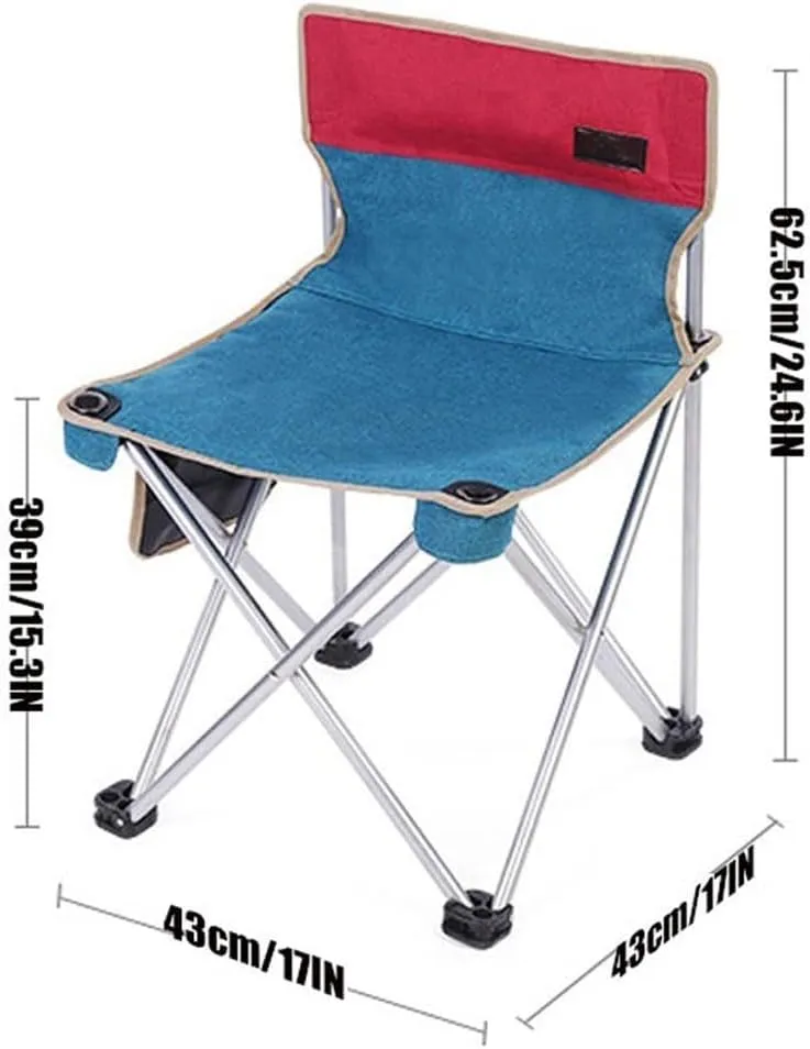 Outdoor Folding Chairs, Multifunctional Waterproof Portable Fishing Trip Lined Up Stool Creative Beach Camping Garden Barbecue Chair, Foldable Fishing Chair Camping Chair (Color : B)