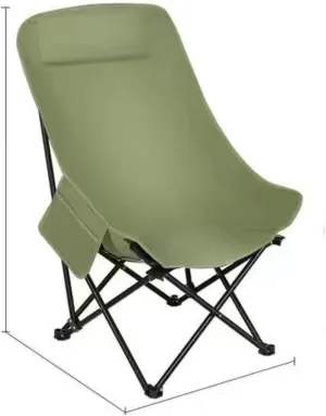 Outdoor Folding Chairs, Portable Picnic Camping, Fishing, and Elevated Lounge Chairs(Green)