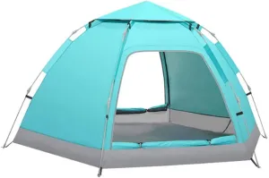Outdoor Tent Thicken 3-4 Hydraulic Tent for Effective Travel Camping Rainproof Camping Automatic Beach Tent (Color : D) (D One Size)