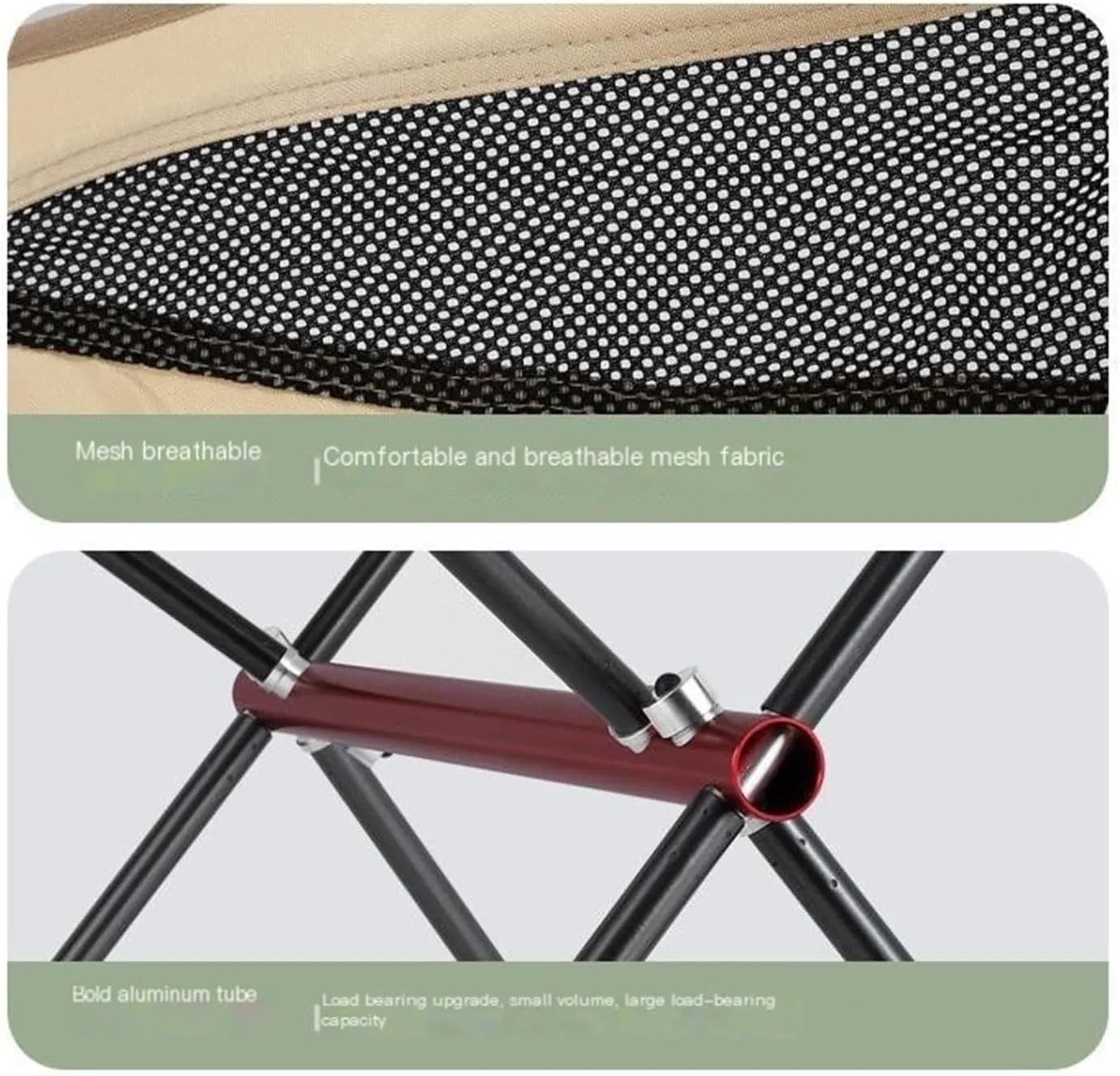 Outdoor Ultra-Light Folding Chair Portable Space Backrest Beach Leisure Fishing Barbecue Large Chair